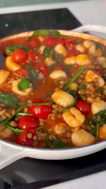 Easy Gnocchi Bake with Rich Tomato Sauce and Lentils