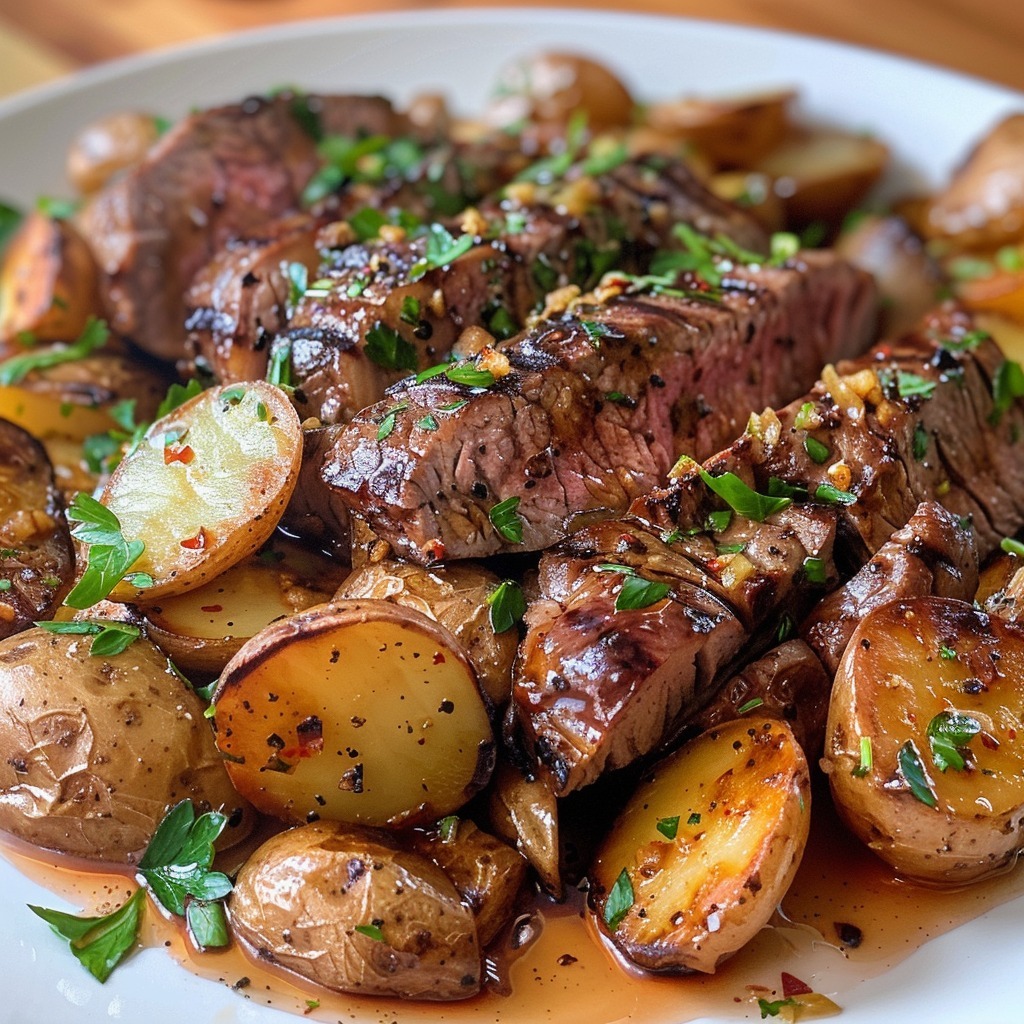 Garlic Steak Potatoes Recipe