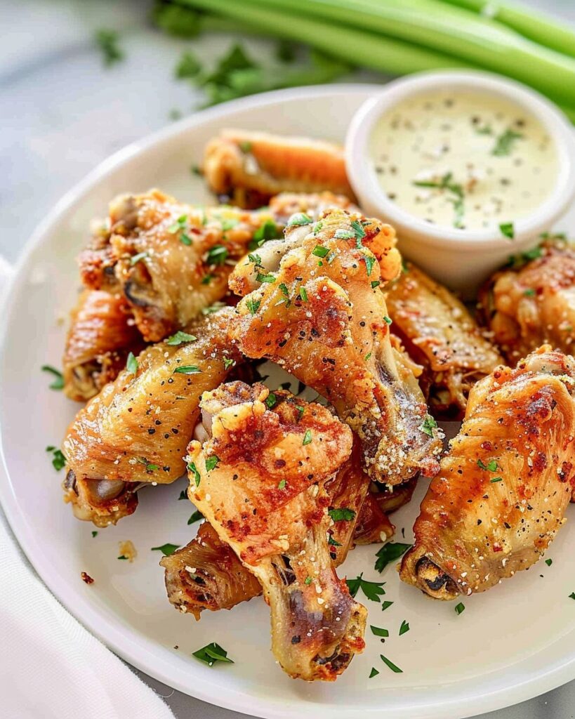 Crispy Garlic Parmesan Chicken Wings Recipe