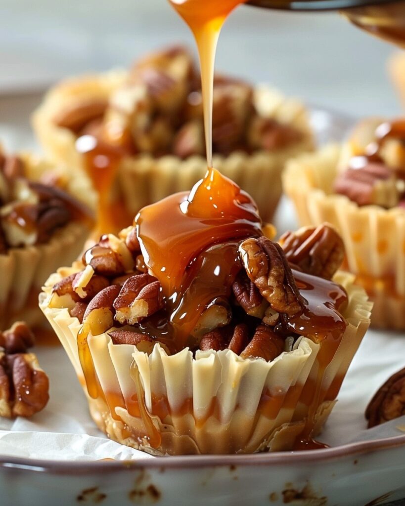 Pecan Caramel Baklava Cups
