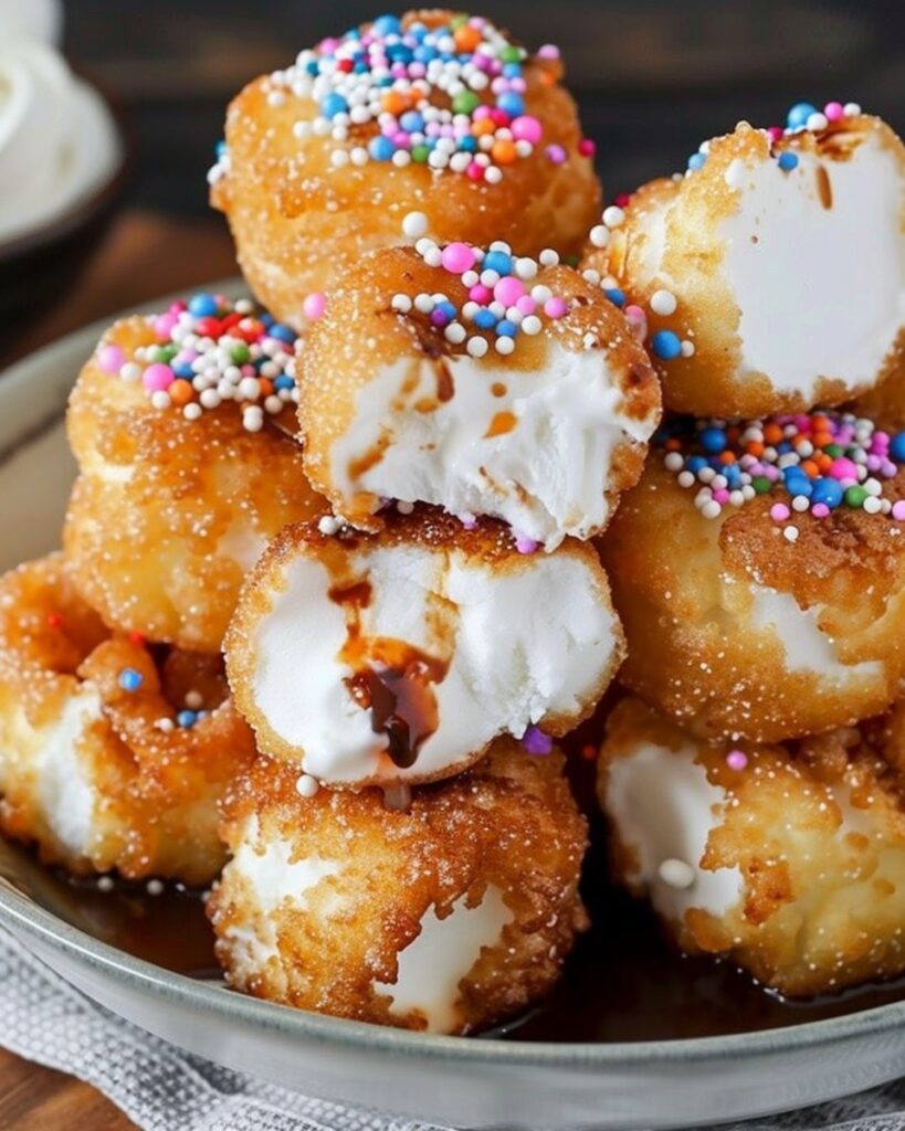 Golden Fried Marshmallow Delights