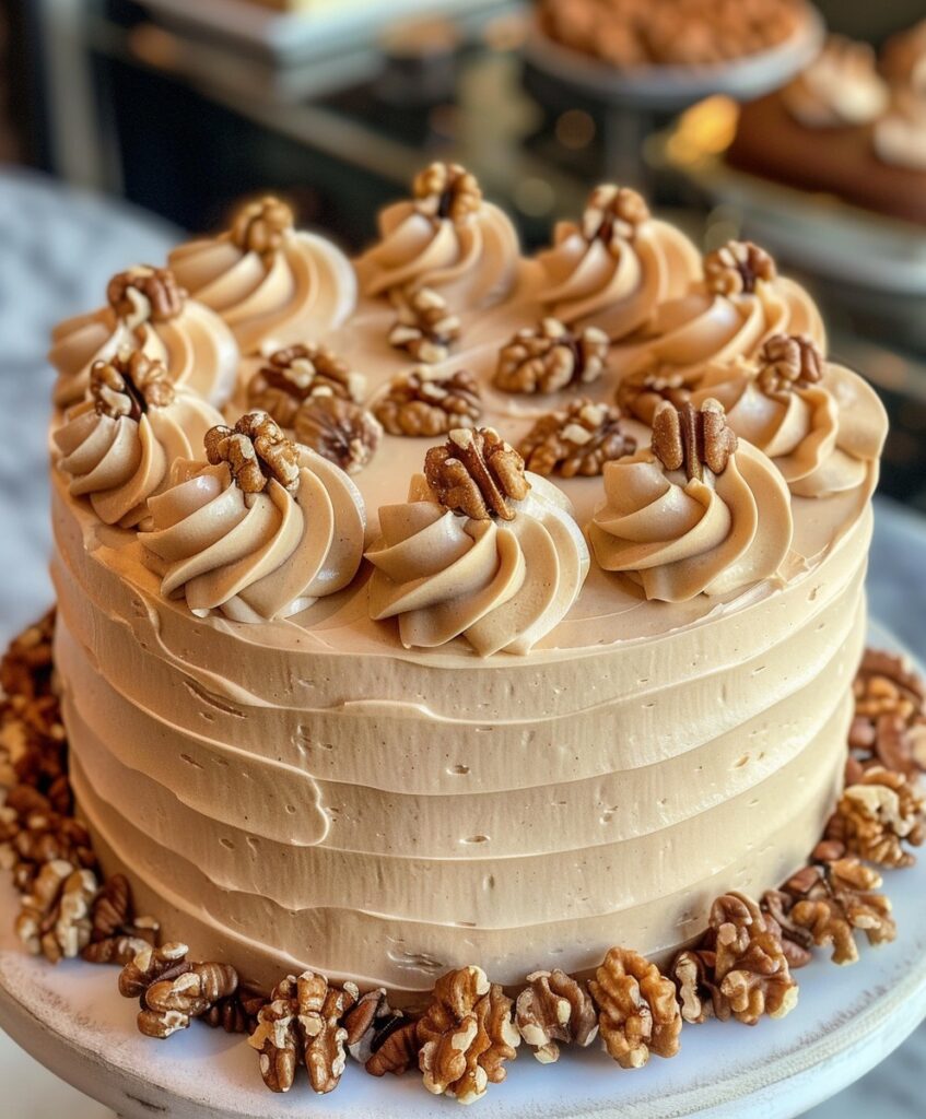 Walnut Buttercream Cake 