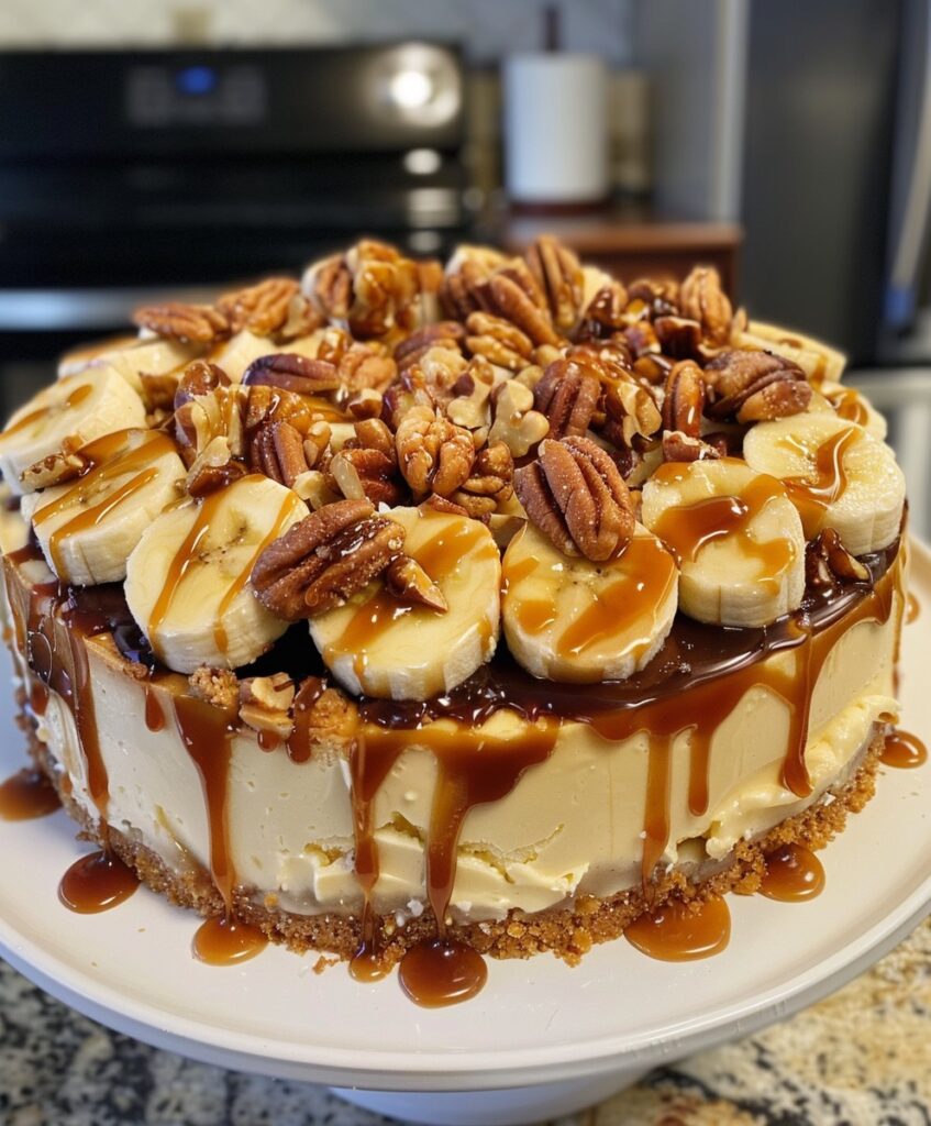 Banana Caramel Nut Cheesecake Recipe