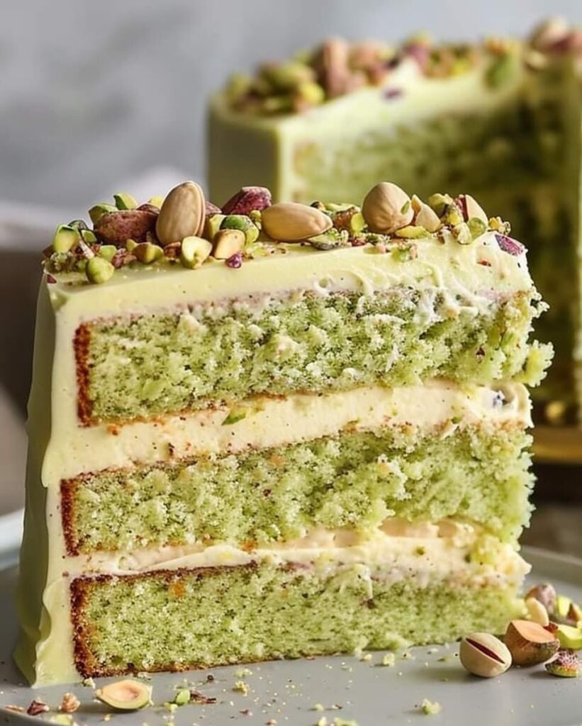 White Chocolate Pistachio Cake