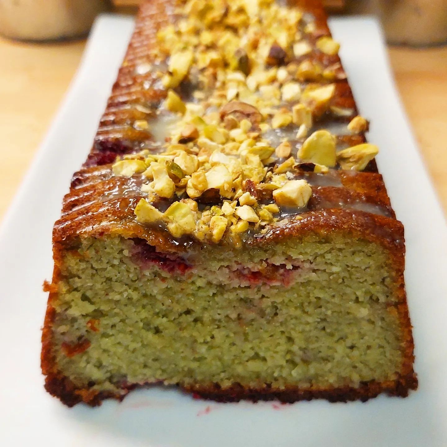 Almond Pistachio Raspberry Cake Recipe