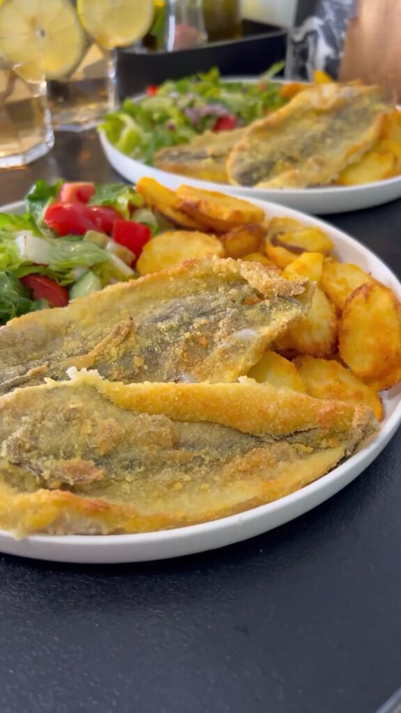 Merlan Fish with Creamy Sauce and Potato