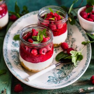 Easy No bake raspberry cheesecake