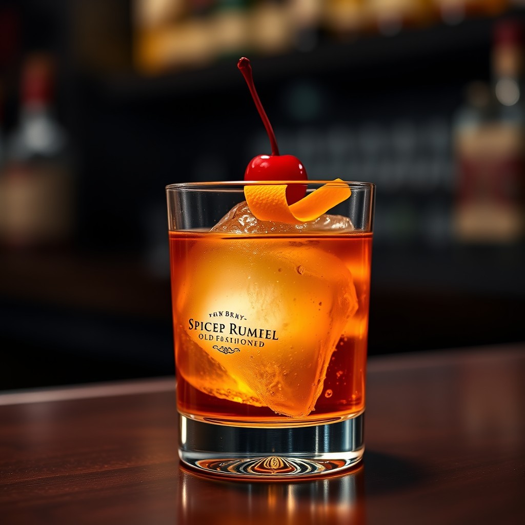 Spiced Rum Old Fashioned