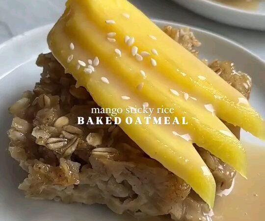 Irresistible Mango Coconut Oatmeal Bake