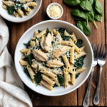 Creamy Chicken Spinach Pasta